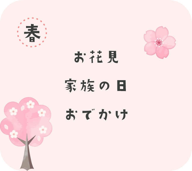 お花見、家族の日、おでかけ