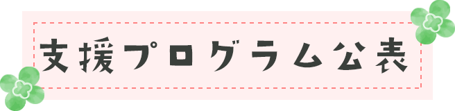 支援プログラム公表